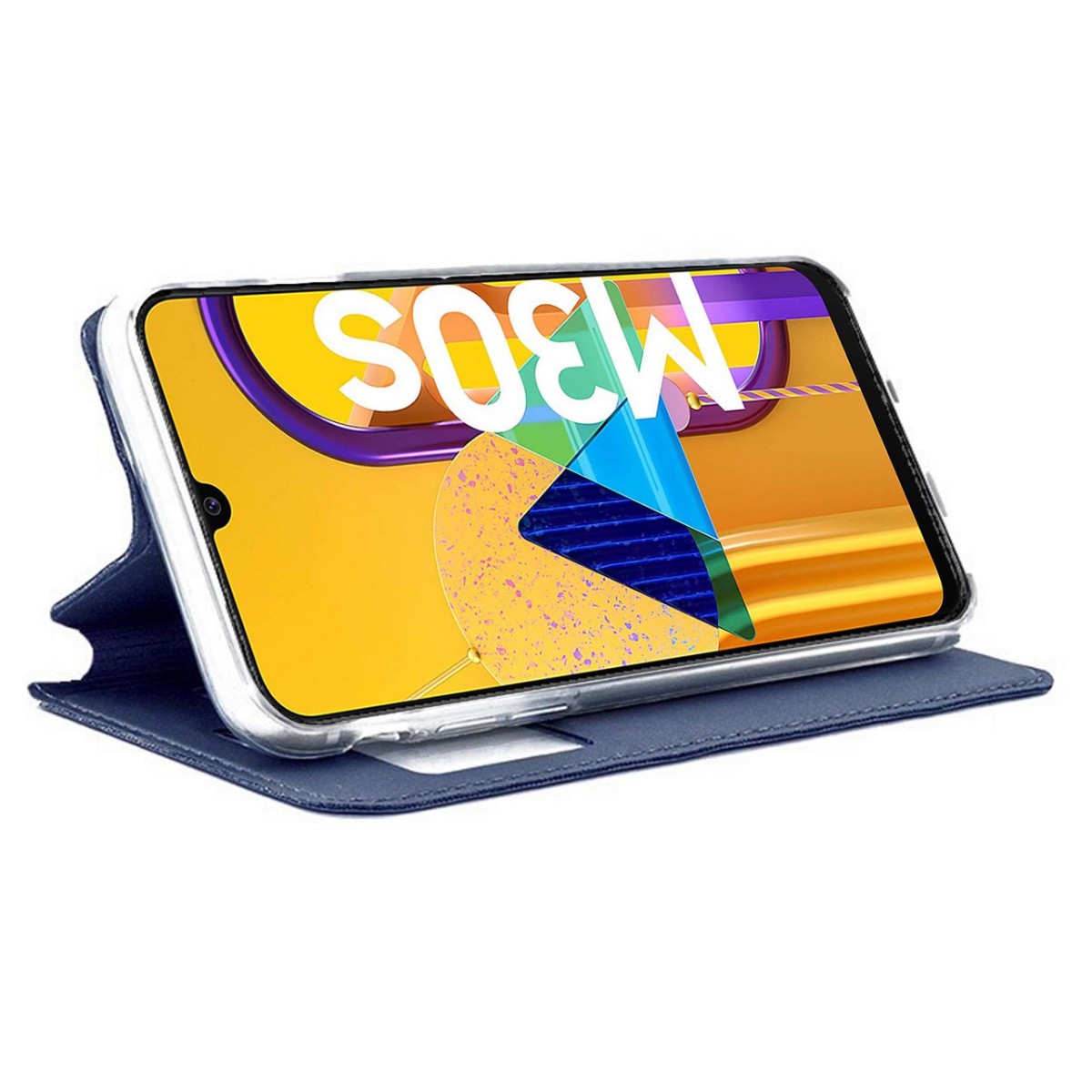 Funda Libro Soporte con Ventana para Samsung Galaxy M30s / M21 Color Azul