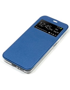 Funda Libro Soporte con Ventana para Xiaomi Mi 9 Lite Color Azul