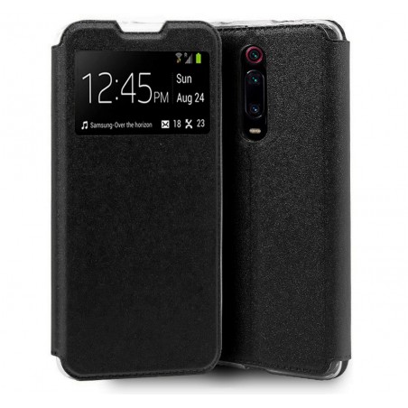 Funda Libro Soporte con Ventana para Xiaomi Mi 9T / Mi 9T Pro Color Negra