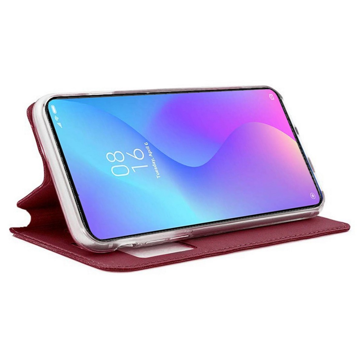 Funda Libro Soporte con Ventana para Xiaomi Mi 9T / Mi 9T Pro Color Roja