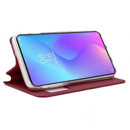 Funda Libro Soporte con Ventana para Xiaomi Mi 9T / Mi 9T Pro Color Roja