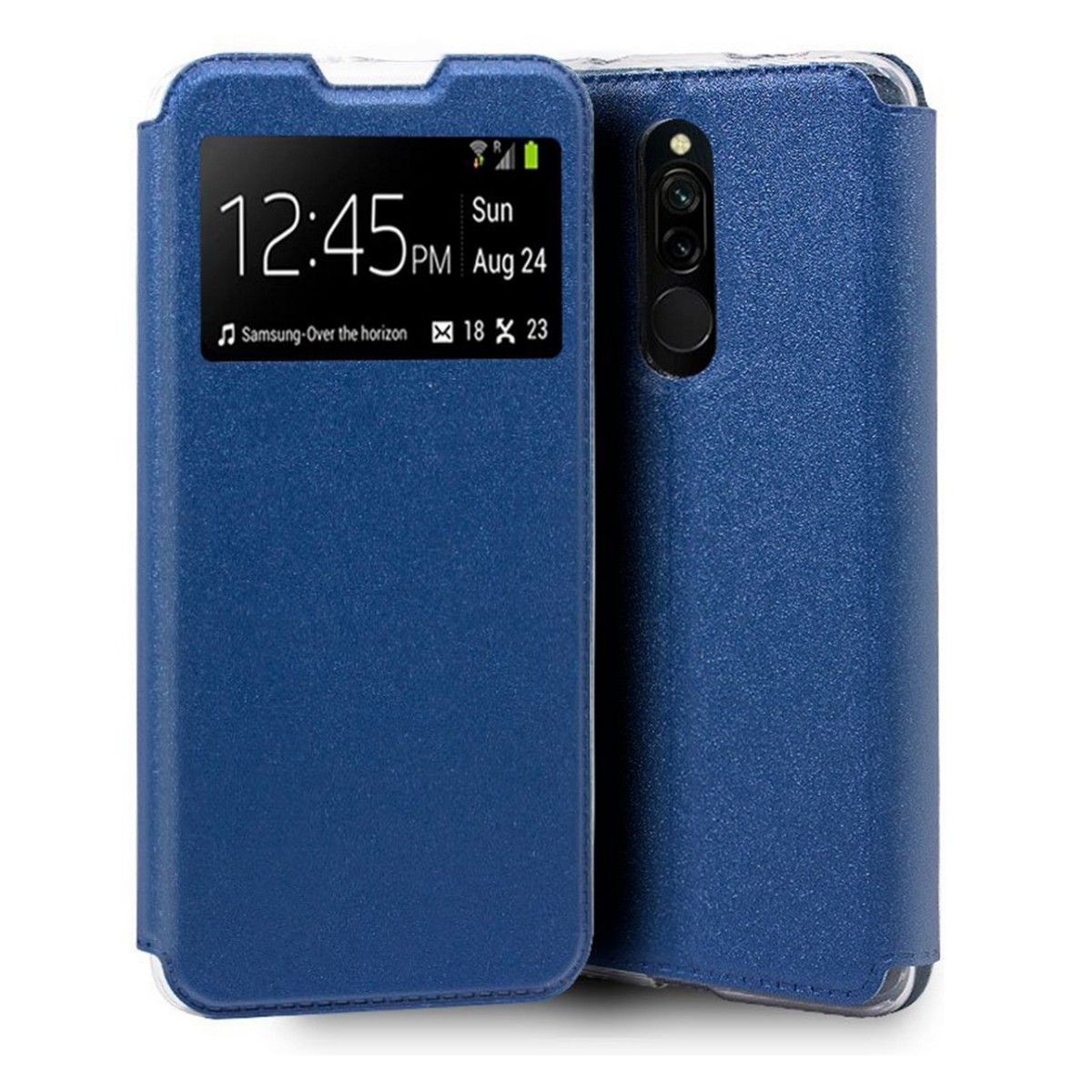 Funda Libro Soporte con Ventana para Xiaomi Redmi 8 Color Azul