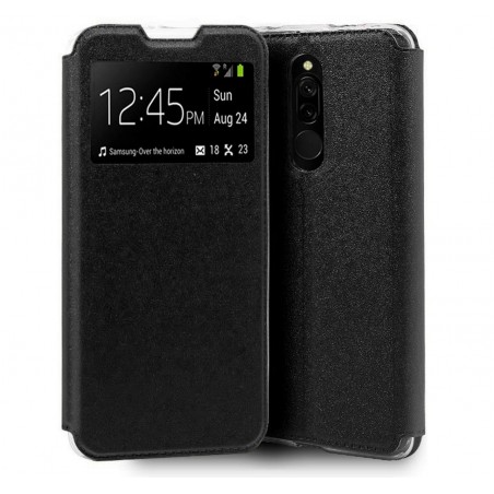 Funda Libro Soporte con Ventana para Xiaomi Redmi 8 Color Negra