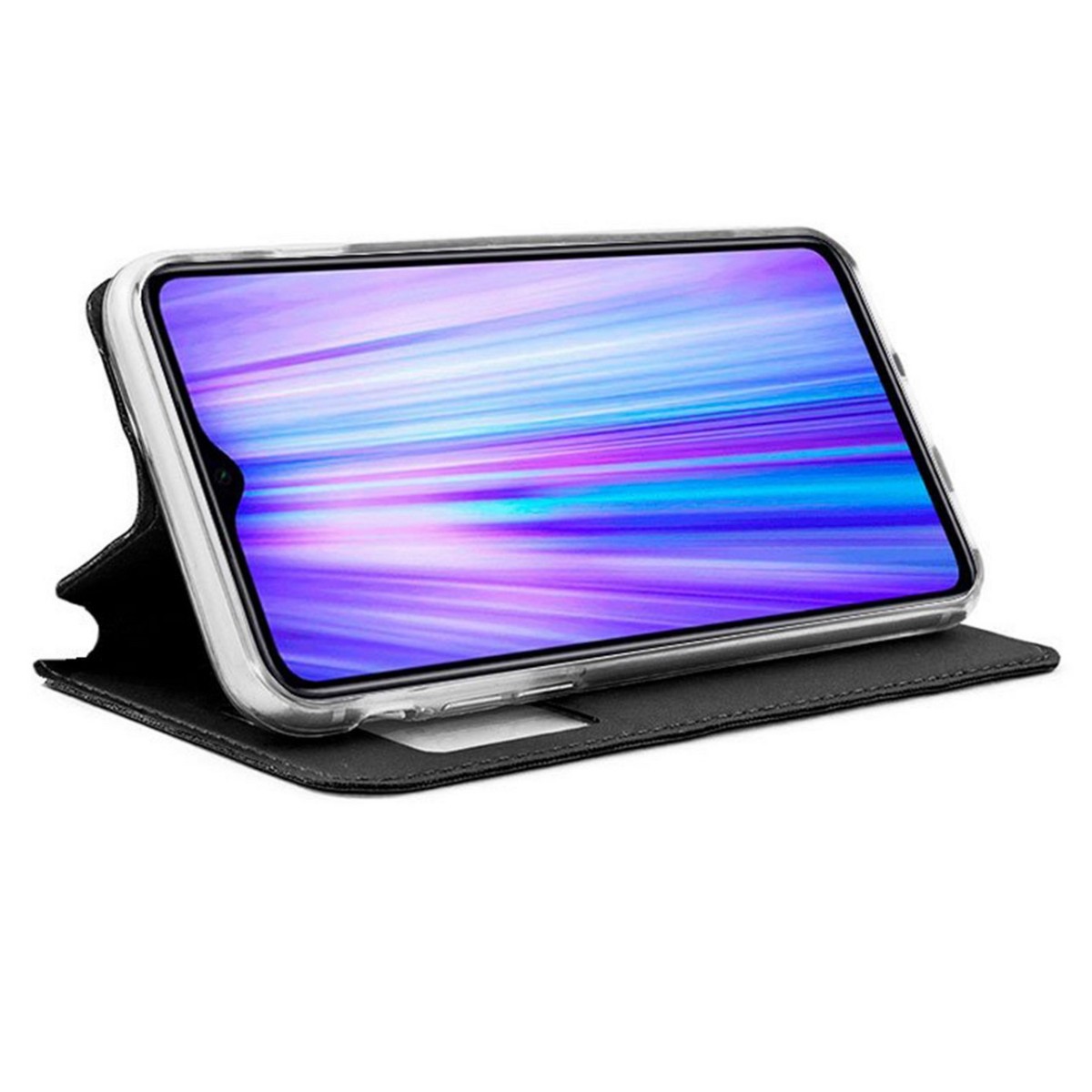 Funda Libro Soporte con Ventana para Xiaomi Redmi Note 8 Pro Color Negra
