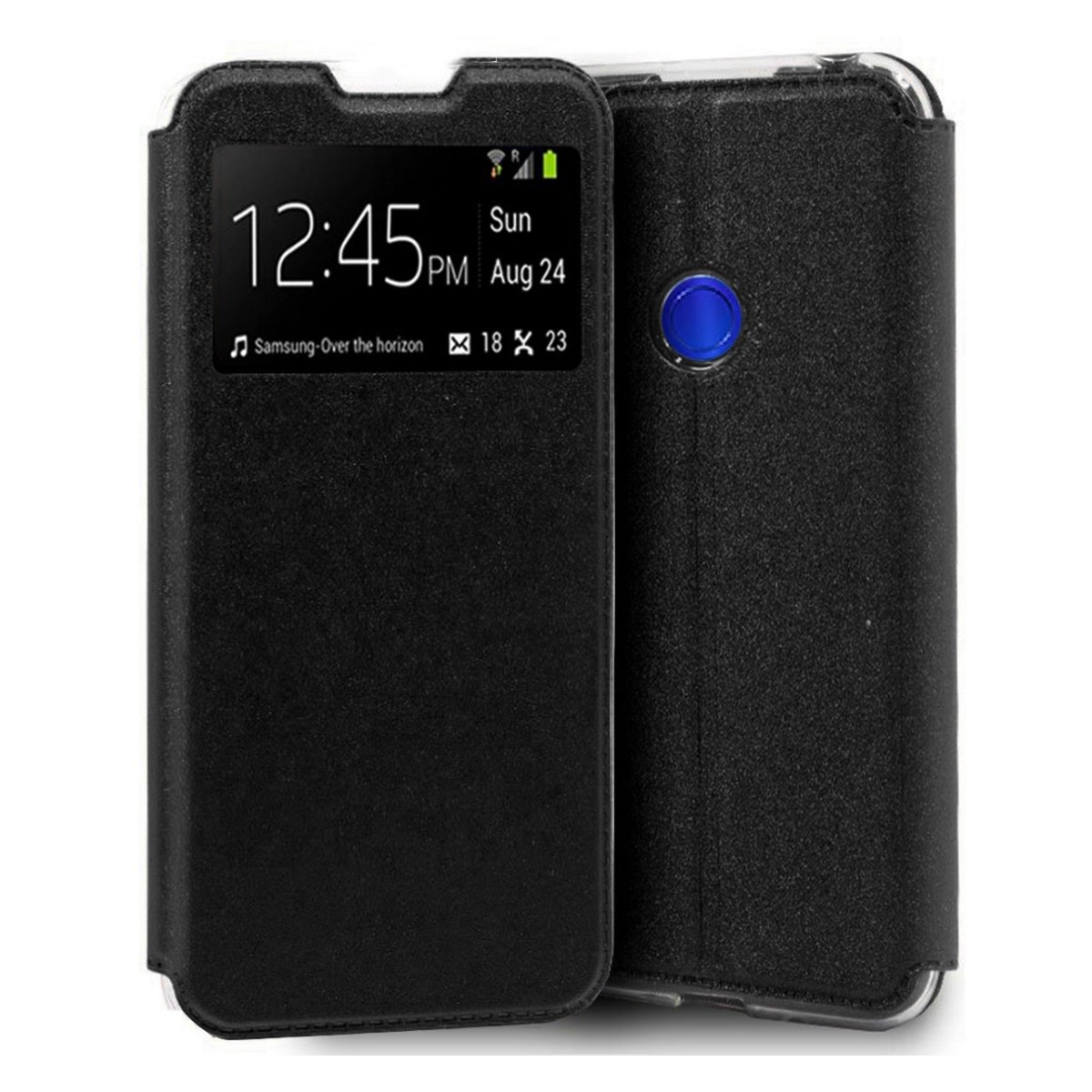 Funda Libro Soporte con Ventana para Xiaomi Redmi Note 8T Color Negra