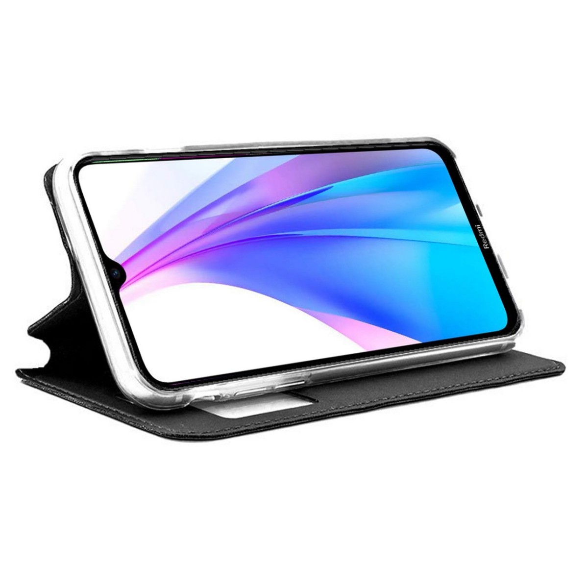 Funda Libro Soporte con Ventana para Xiaomi Redmi Note 8T Color Negra