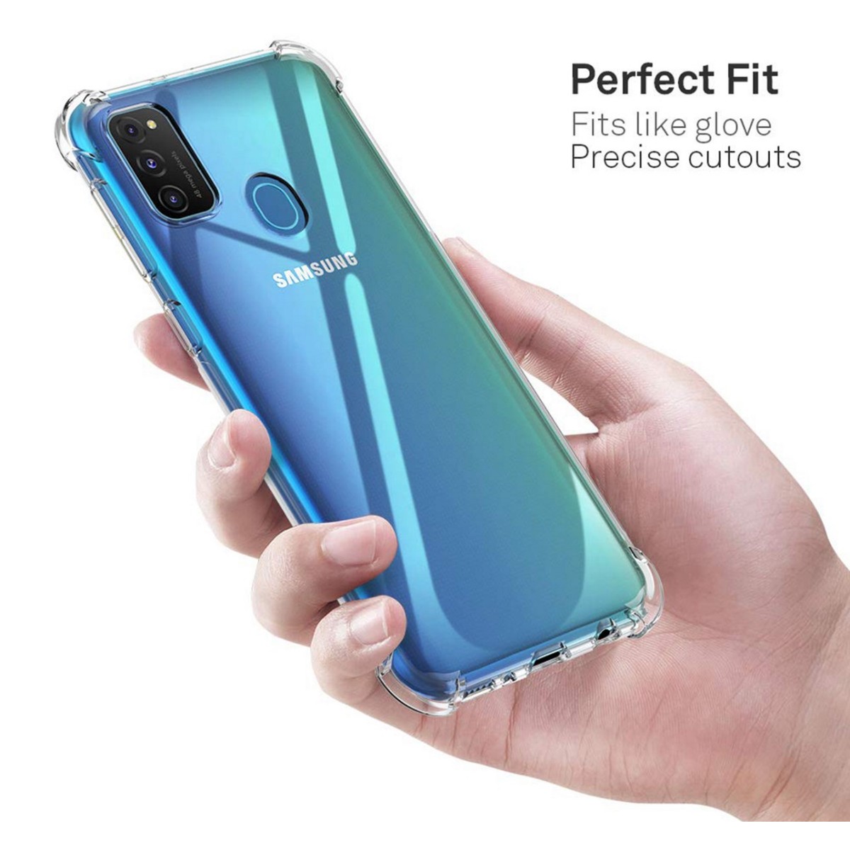 Funda Gel Tpu Anti-Shock Transparente para Samsung Galaxy M30s / M21