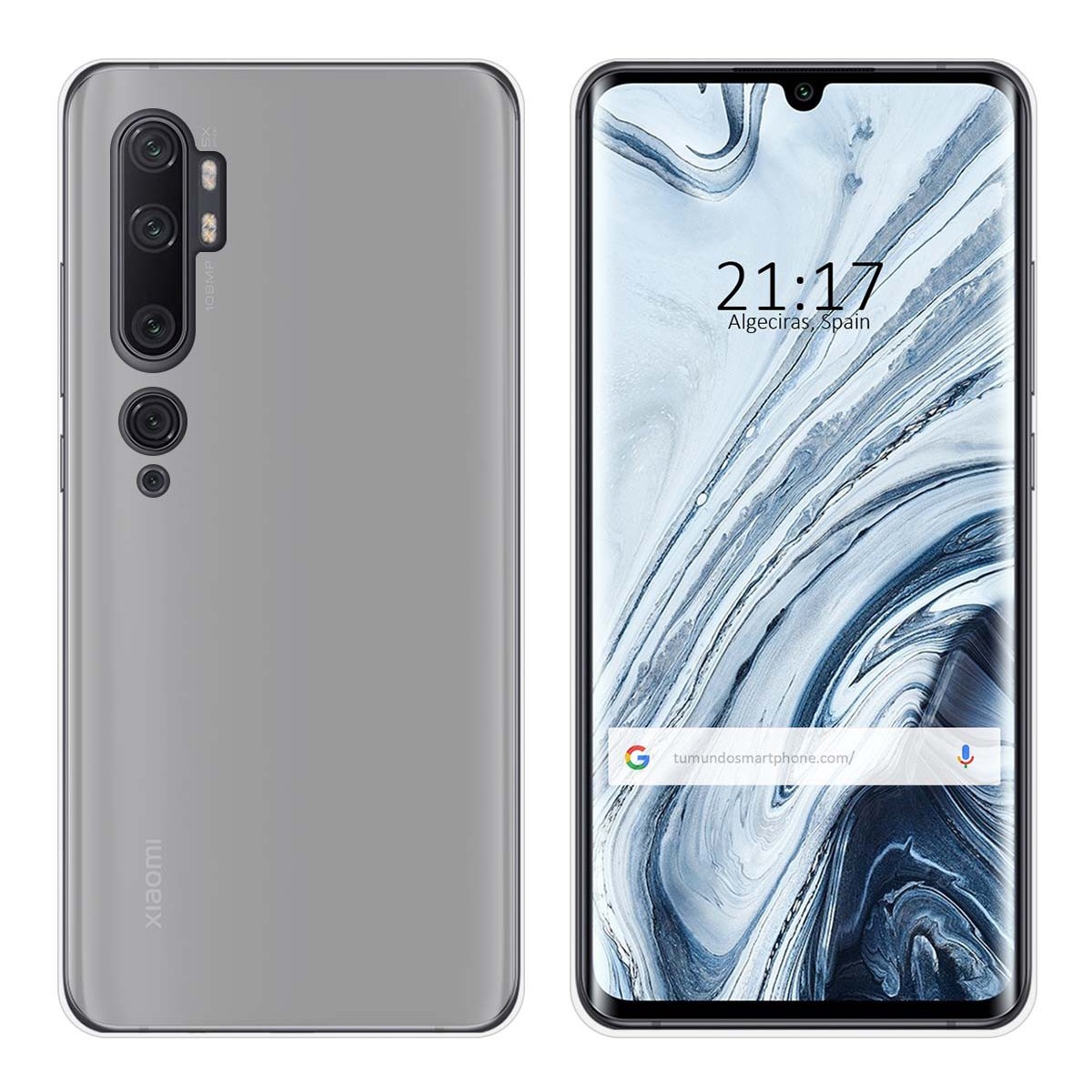 Funda Gel Tpu para Xiaomi Mi Note 10 Color Transparente