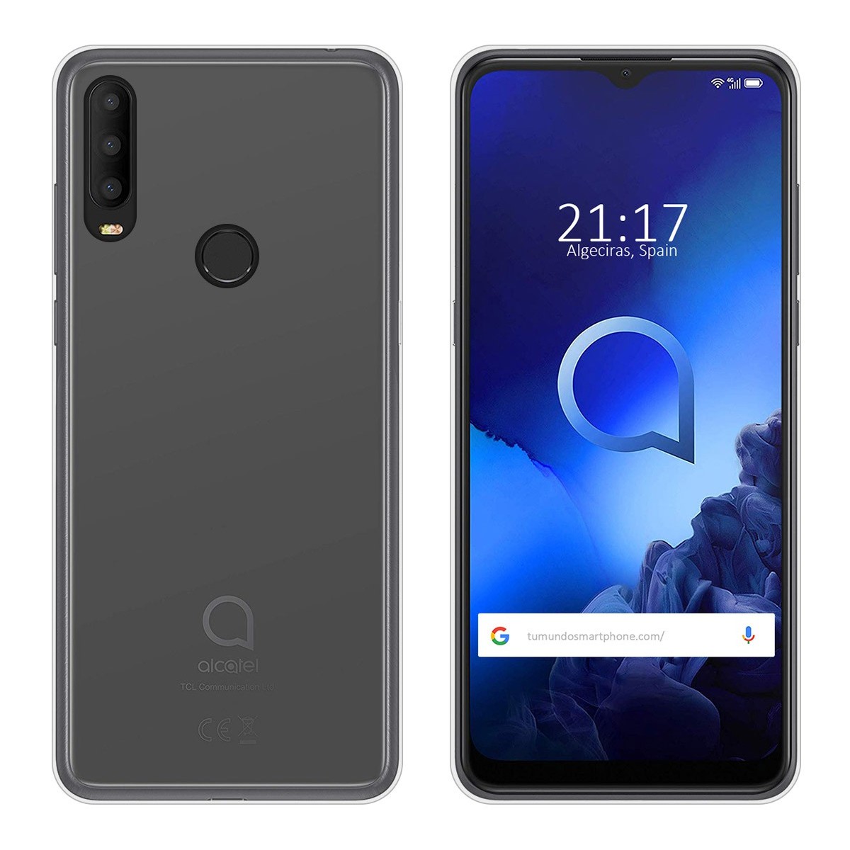 Funda Gel Tpu Fina Ultra-Thin 0,5mm Transparente para Alcatel 3X 2020