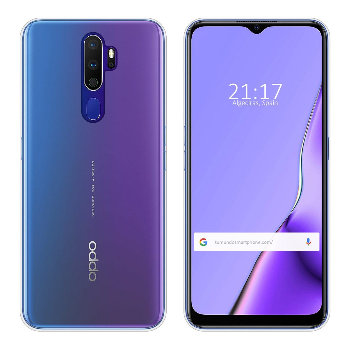 Funda Gel Tpu Fina Ultra-Thin 0,5mm Transparente para Oppo A9 2020