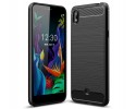 Funda Gel Tpu Tipo Carbon Negra para Lg K20