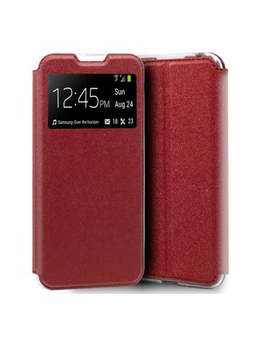 Funda Libro Soporte con Ventana para Samsung Galaxy A70 Color Roja