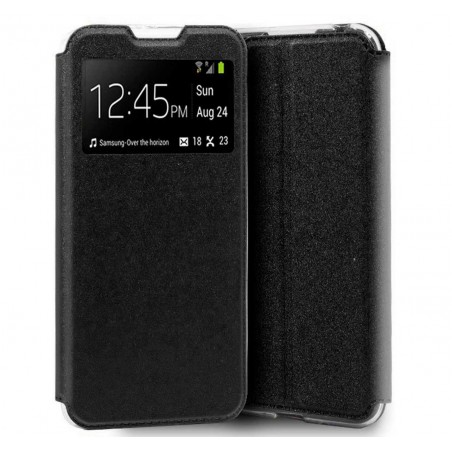 Funda Libro Soporte con Ventana para ZTE Blade A7 2019 Color Negra