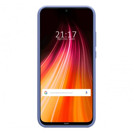 Funda Silicona Líquida Ultra Suave para Xiaomi Redmi Note 8T color Azul Celeste