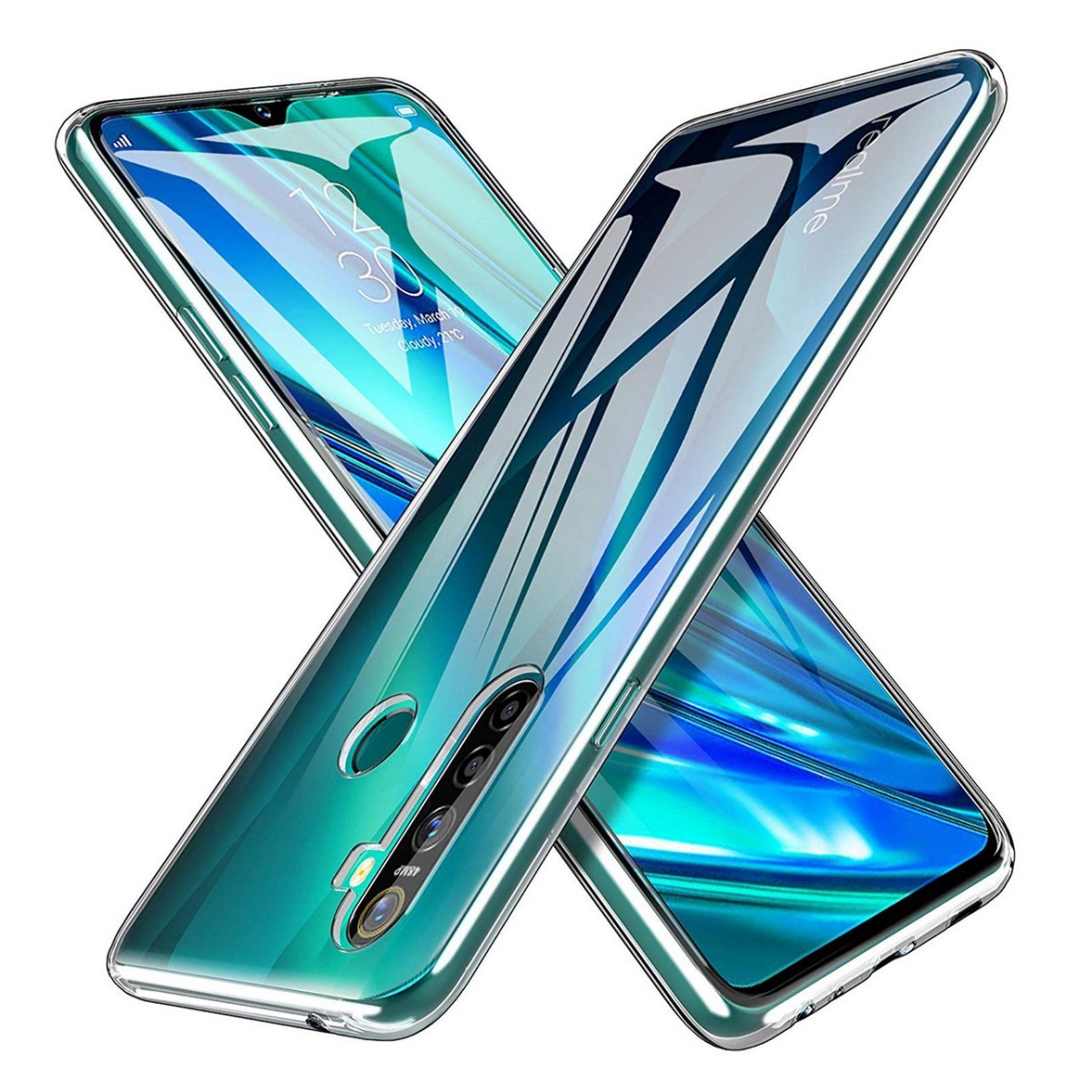 Funda Gel Tpu Fina Ultra-Thin 0,5mm Transparente para Realme 5 / 5s / 5i / 6i