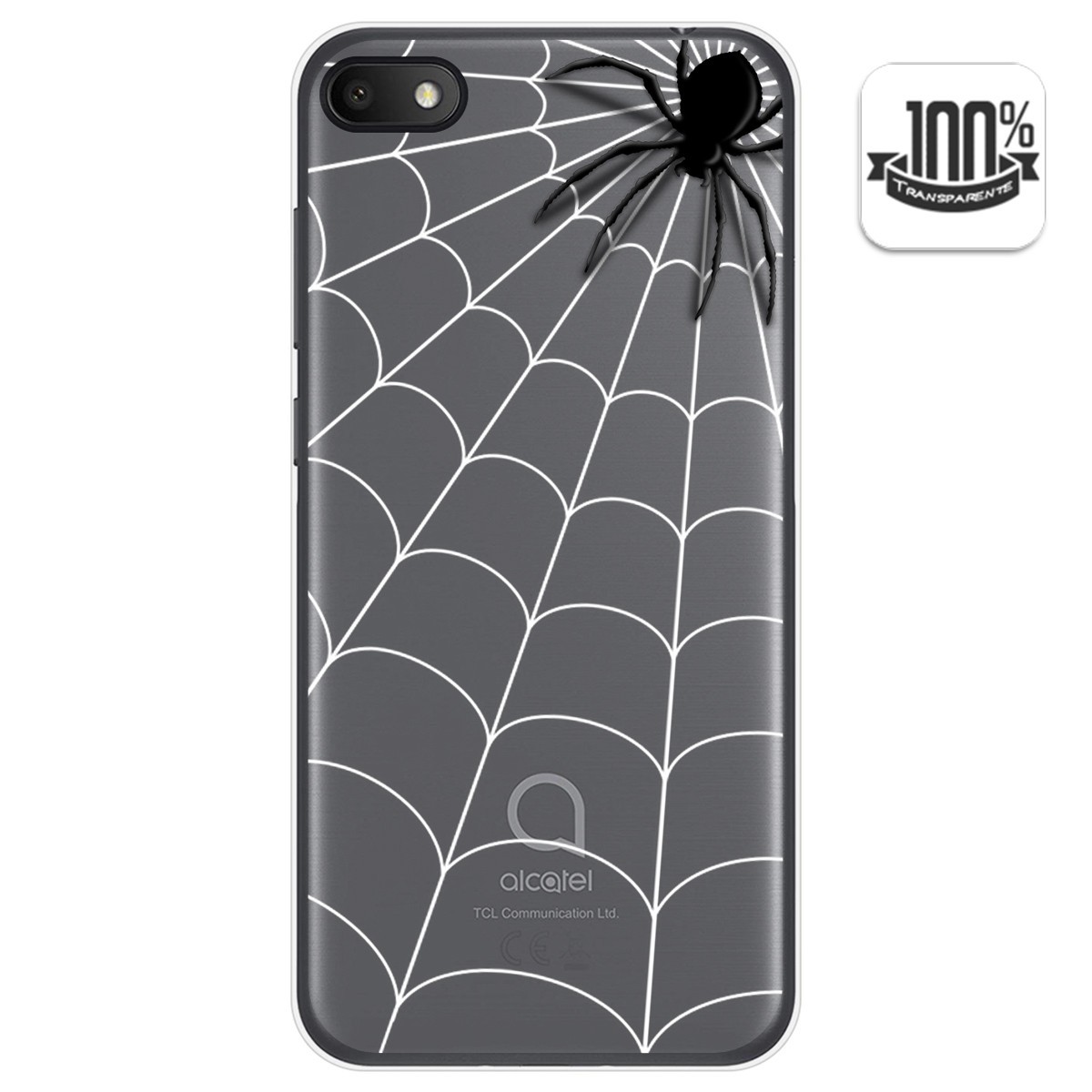 Funda Gel Transparente para Alcatel 1V 2019 diseño Araña Dibujos