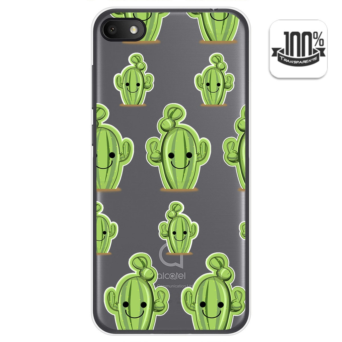 Funda Gel Transparente para Alcatel 1V 2019 diseño Cactus Dibujos
