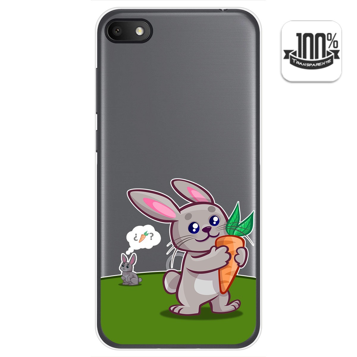 Funda Gel Transparente para Alcatel 1V 2019 diseño Conejo Dibujos