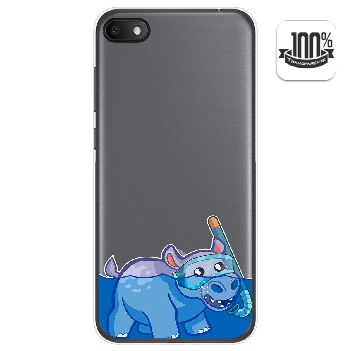 Funda Gel Transparente para Alcatel 1V 2019 diseño Hipo Dibujos