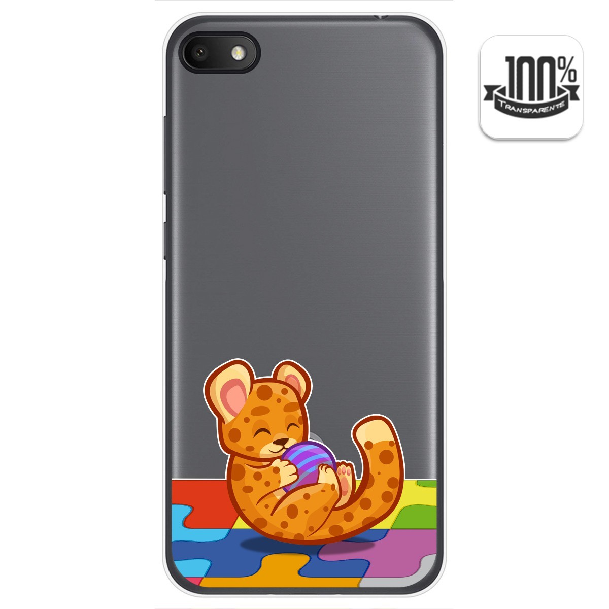 Funda Gel Transparente para Alcatel 1V 2019 diseño Leopardo Dibujos