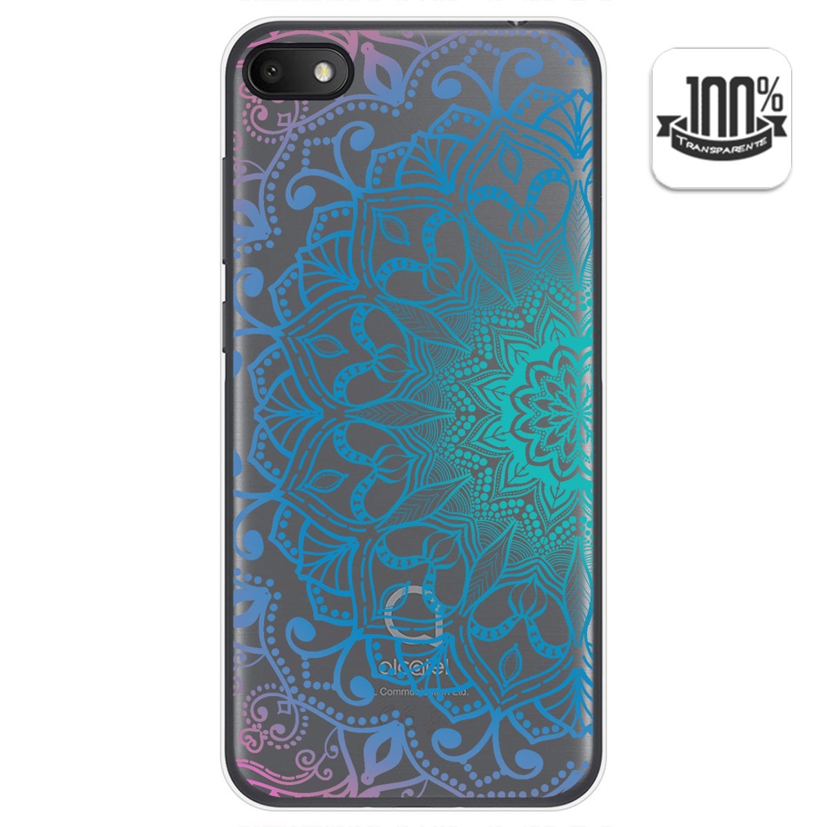 Funda Gel Transparente para Alcatel 1V 2019 diseño Mandala Dibujos
