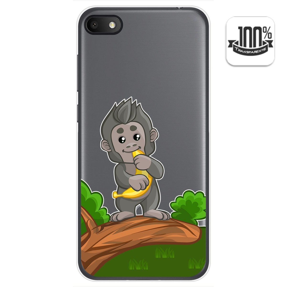 Funda Gel Transparente para Alcatel 1V 2019 diseño Mono Dibujos