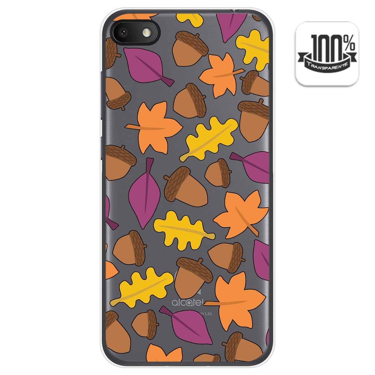 Funda Gel Transparente para Alcatel 1V 2019 diseño Otoño Dibujos