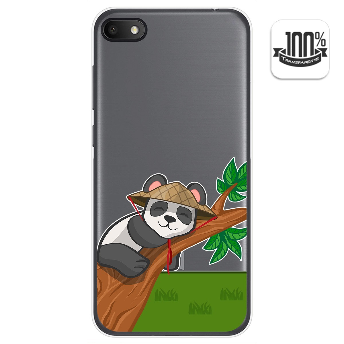 Funda Gel Transparente para Alcatel 1V 2019 diseño Panda Dibujos