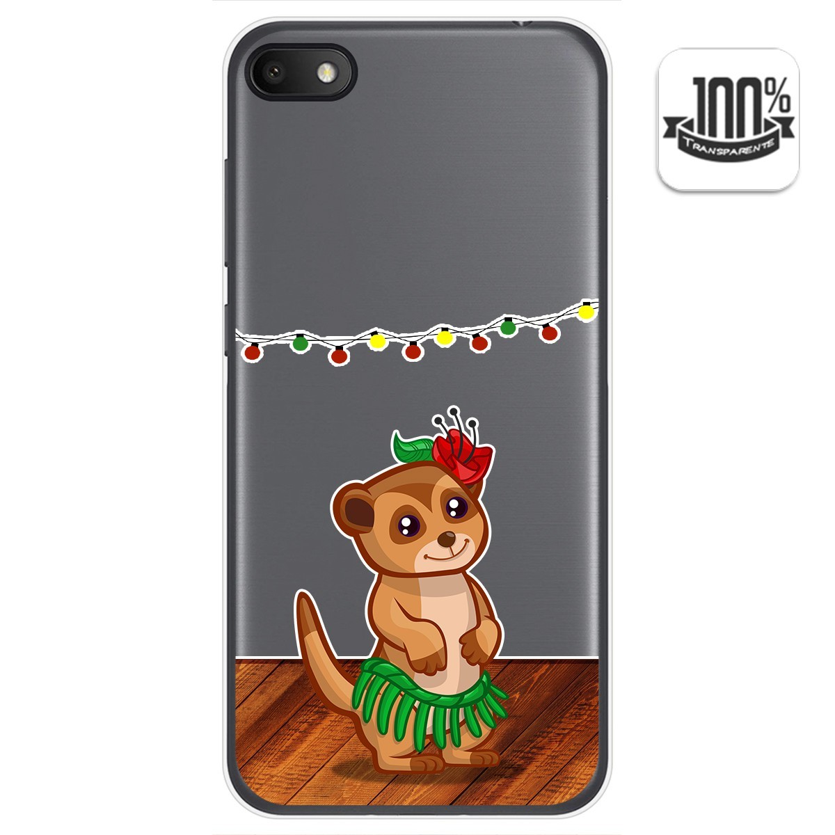 Funda Gel Transparente para Alcatel 1V 2019 diseño Suricata Dibujos