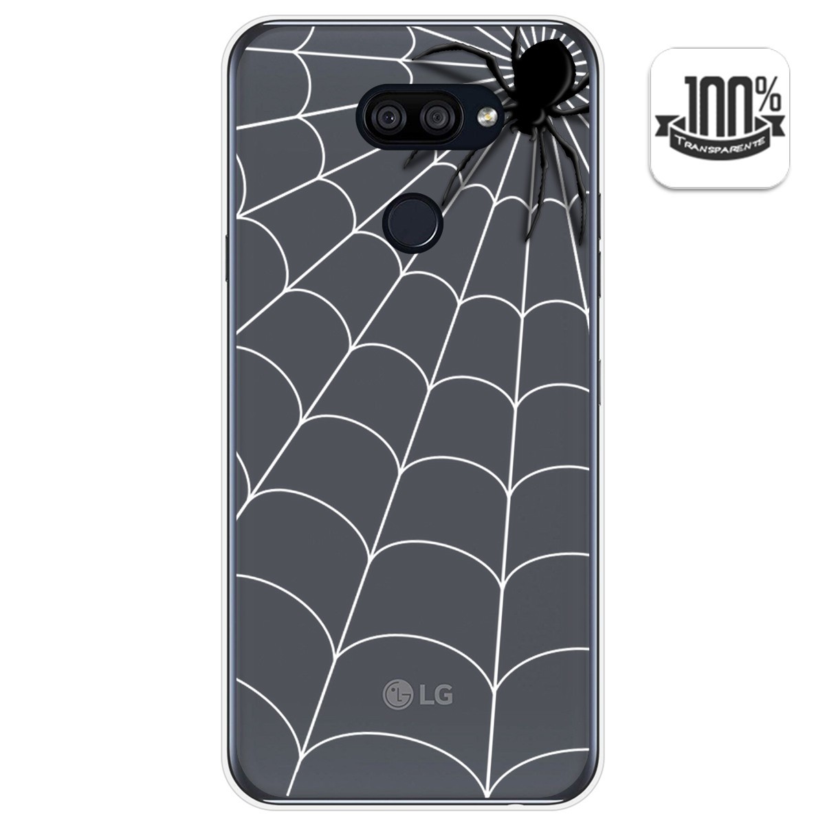 Funda Gel Transparente para Lg K40S diseño Araña Dibujos