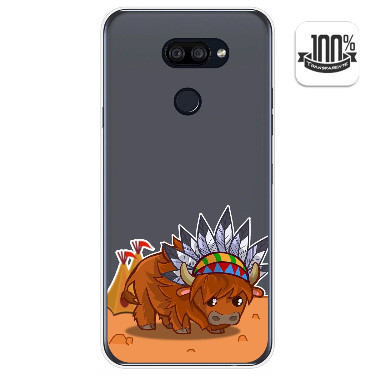 Funda Gel Transparente para Lg K40S diseño Bufalo Dibujos