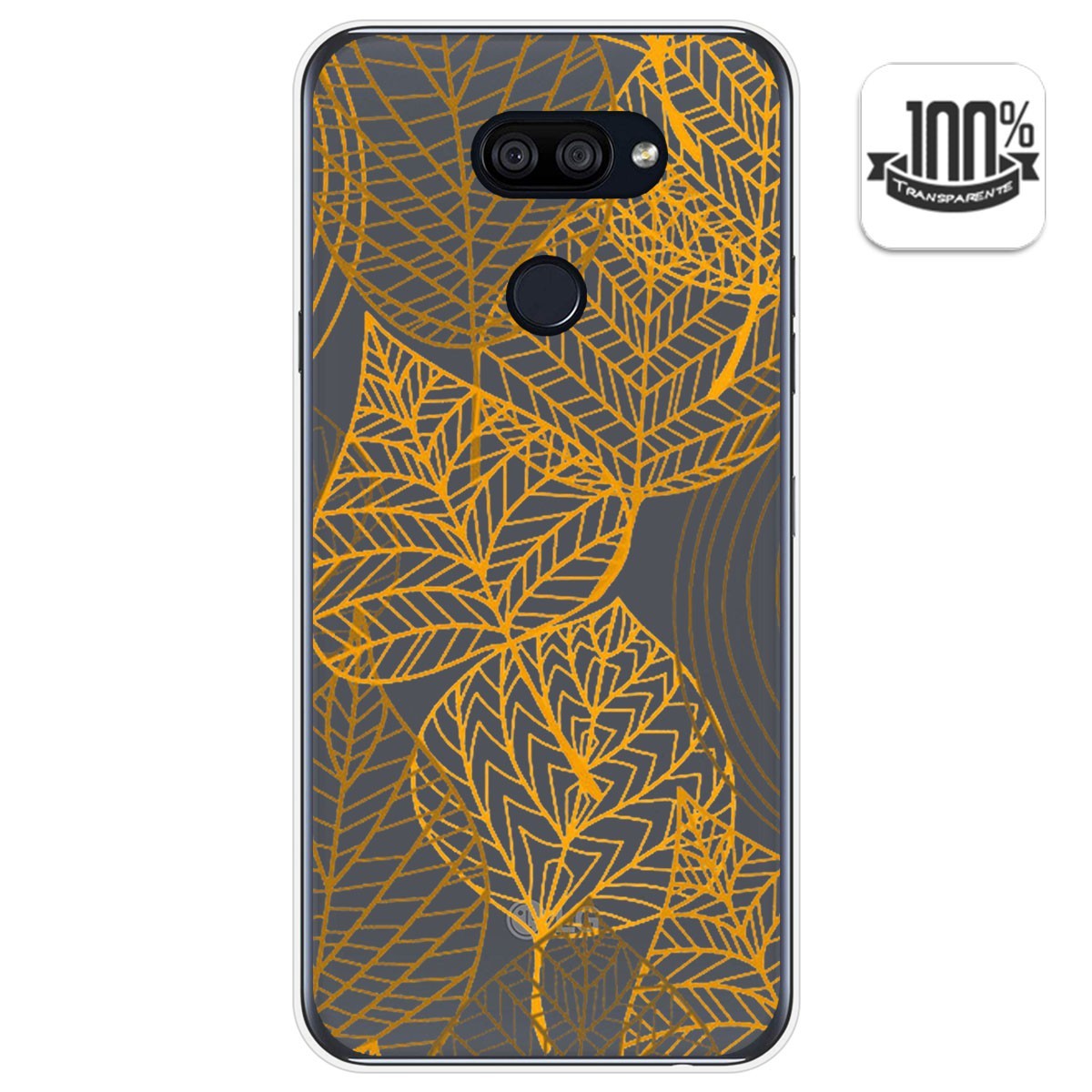 Funda Gel Transparente para Lg K40S diseño Hojas Dibujos