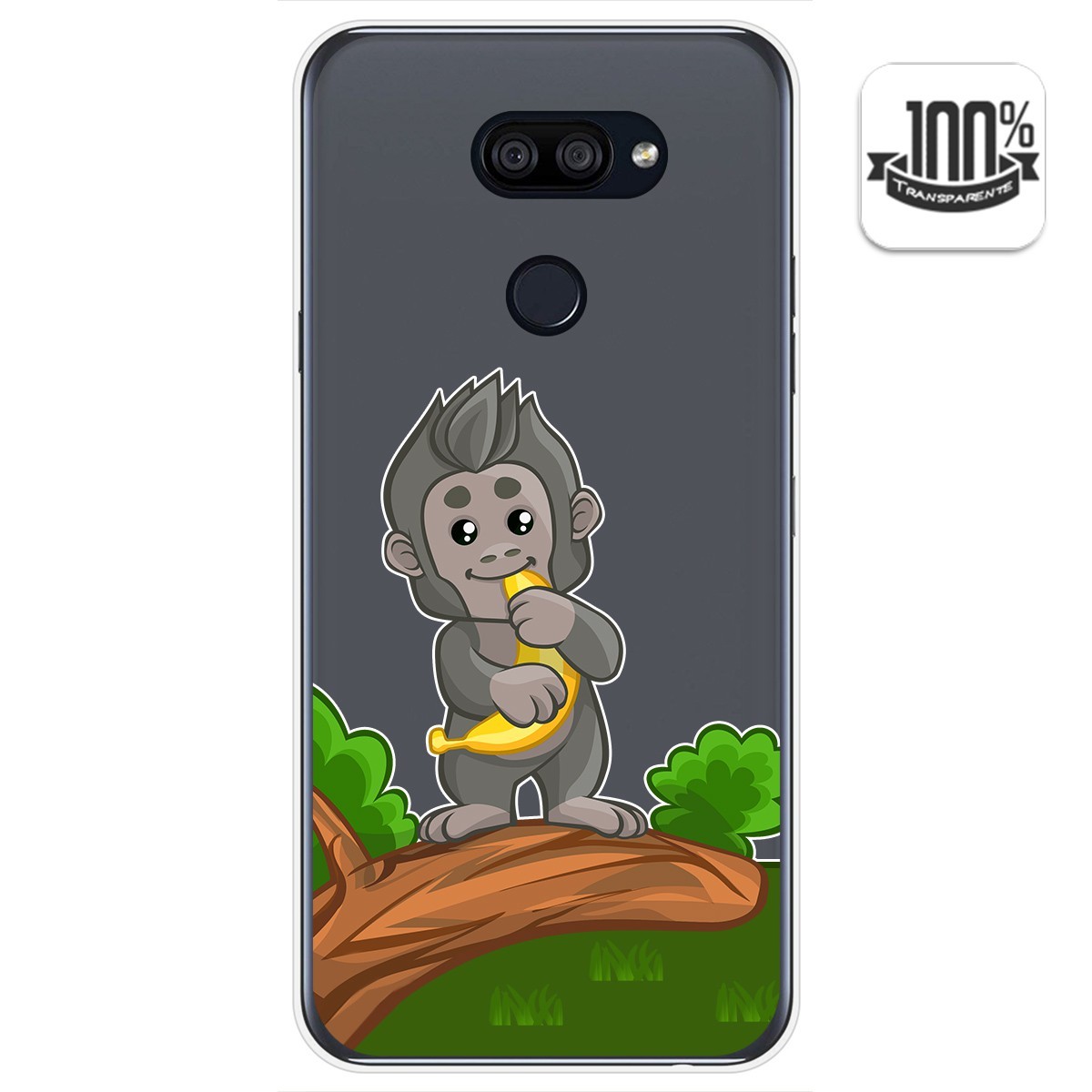 Funda Gel Transparente para Lg K40S diseño Mono Dibujos