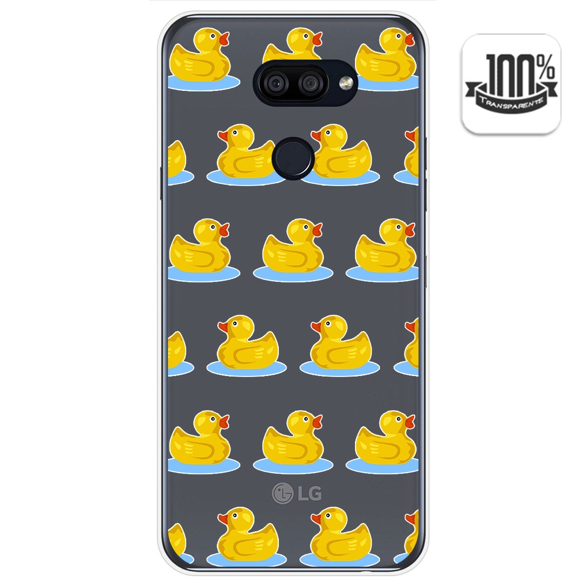 Funda Gel Transparente para Lg K40S diseño Pato Dibujos
