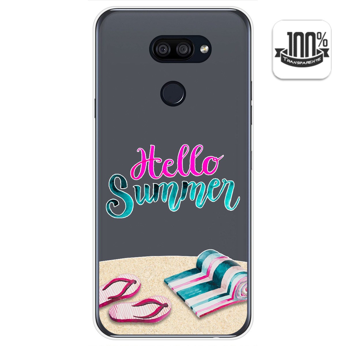 Funda Gel Transparente para Lg K40S diseño Summer Dibujos