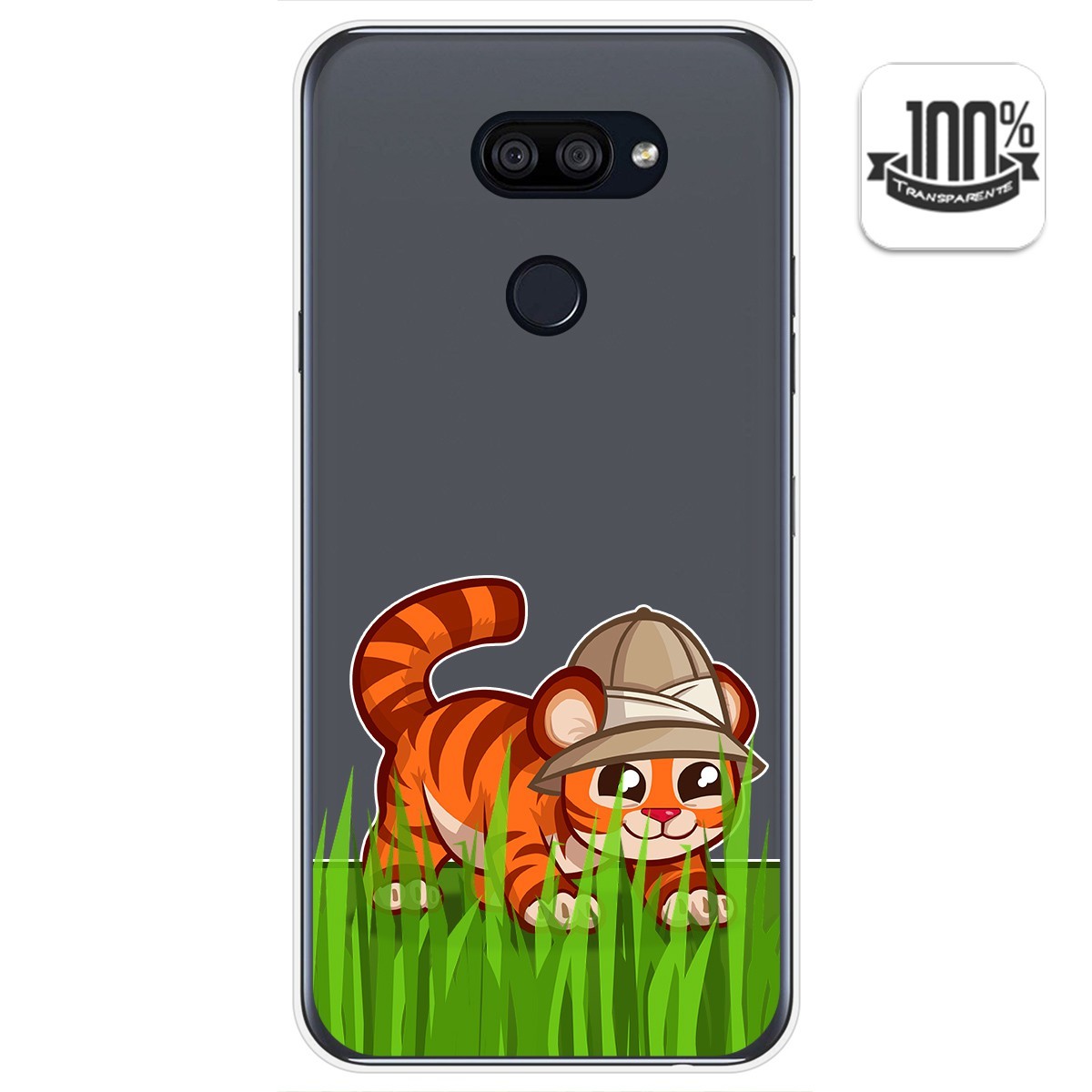 Funda Gel Transparente para Lg K40S diseño Tigre Dibujos