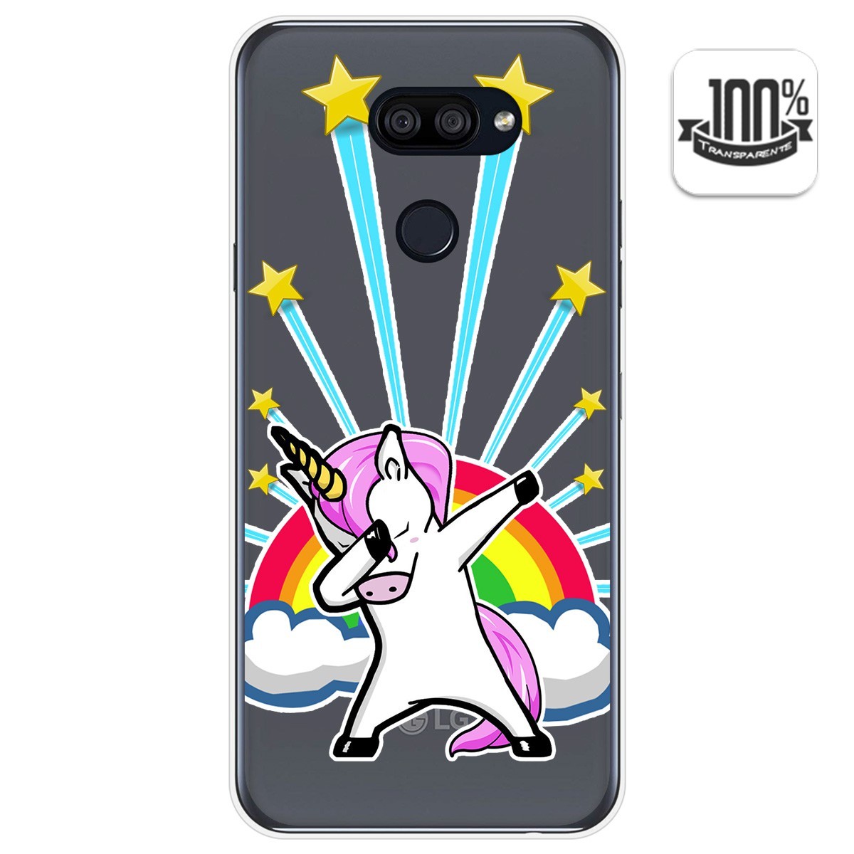 Funda Gel Transparente para Lg K40S diseño Unicornio Dibujos