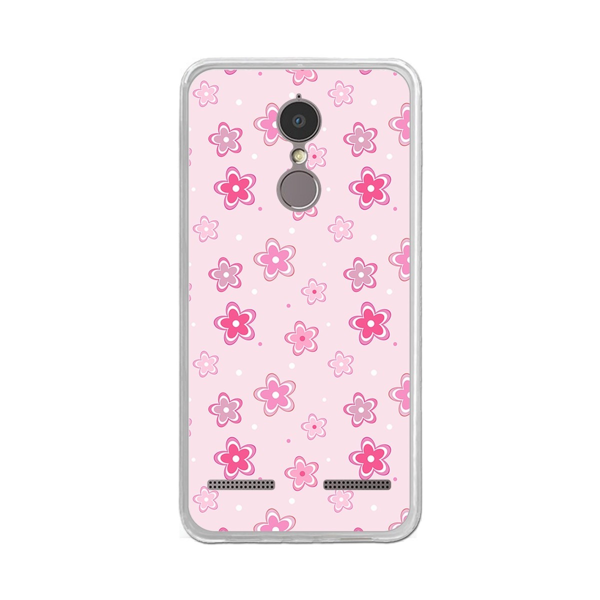 Funda Gel Tpu para Lenovo K6 4G 5" Diseño Flores Dibujos