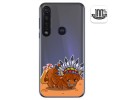 Funda Gel Transparente para Motorola Moto G8 Plus diseño Bufalo Dibujos