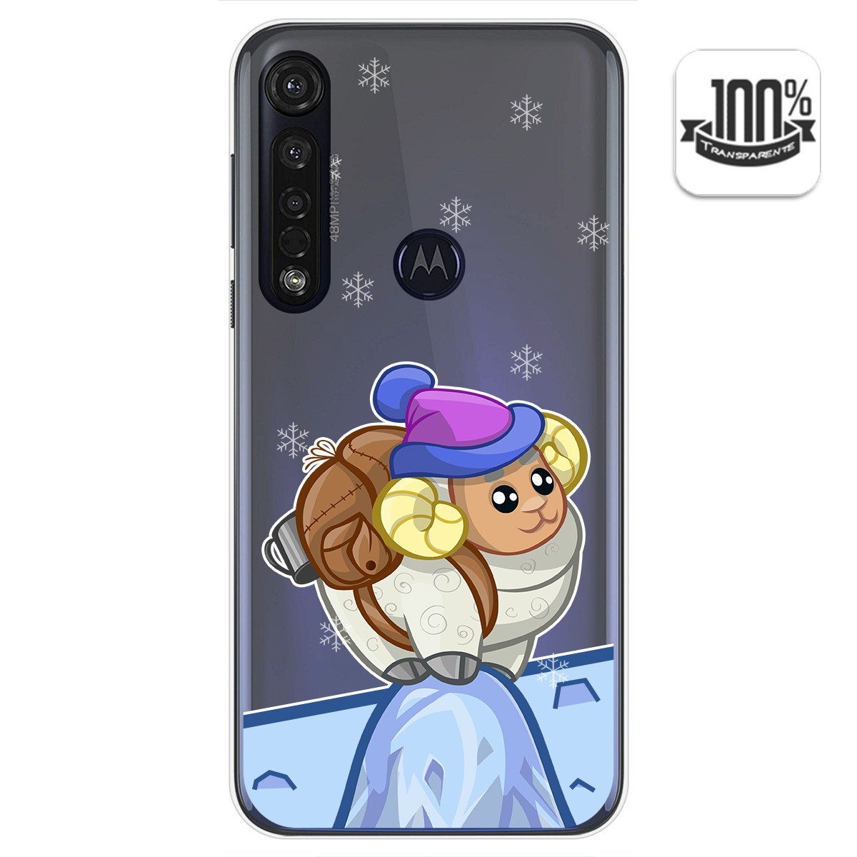 Funda Gel Transparente para Motorola Moto G8 Plus diseño Cabra Dibujos