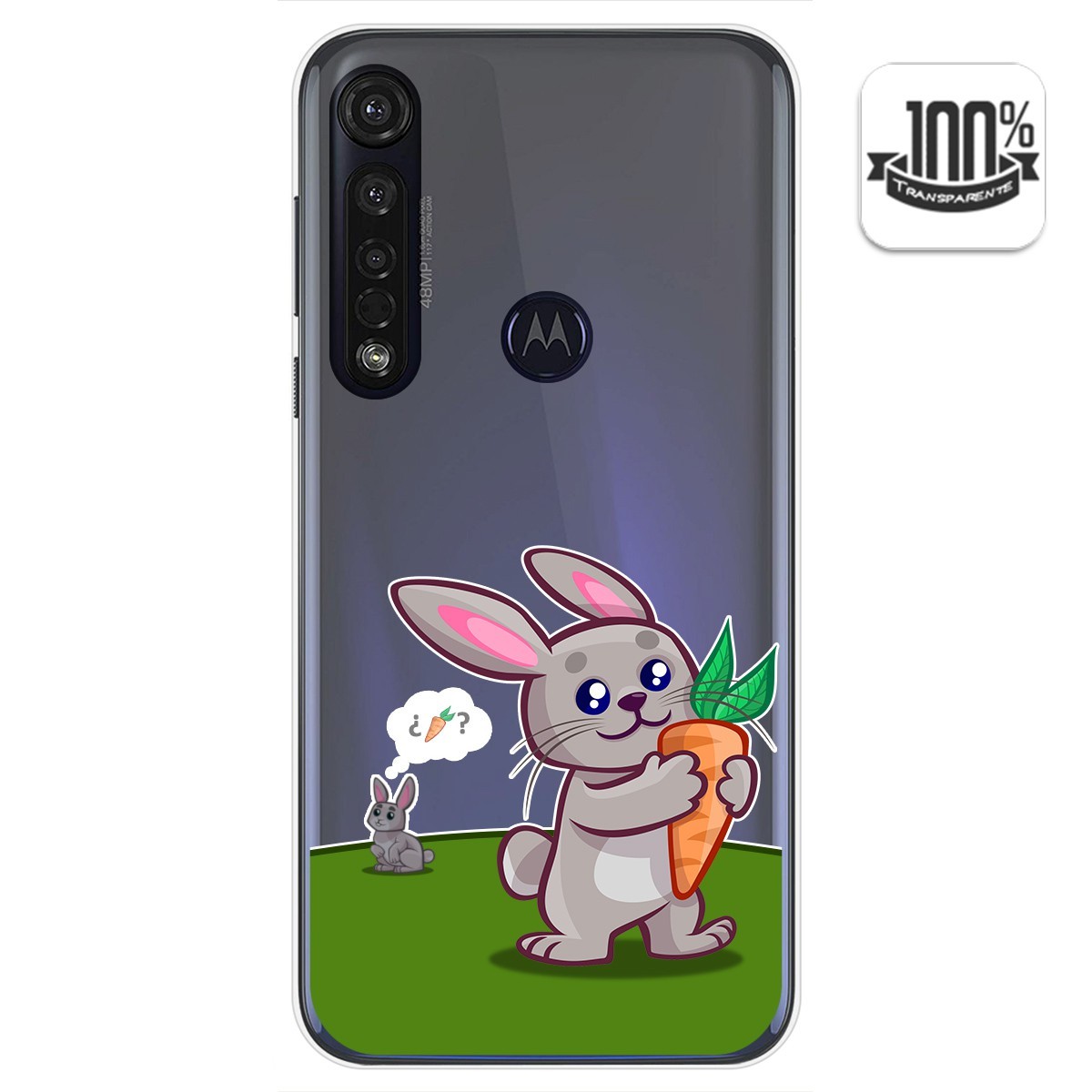 Funda Gel Transparente para Motorola Moto G8 Plus diseño Conejo Dibujos