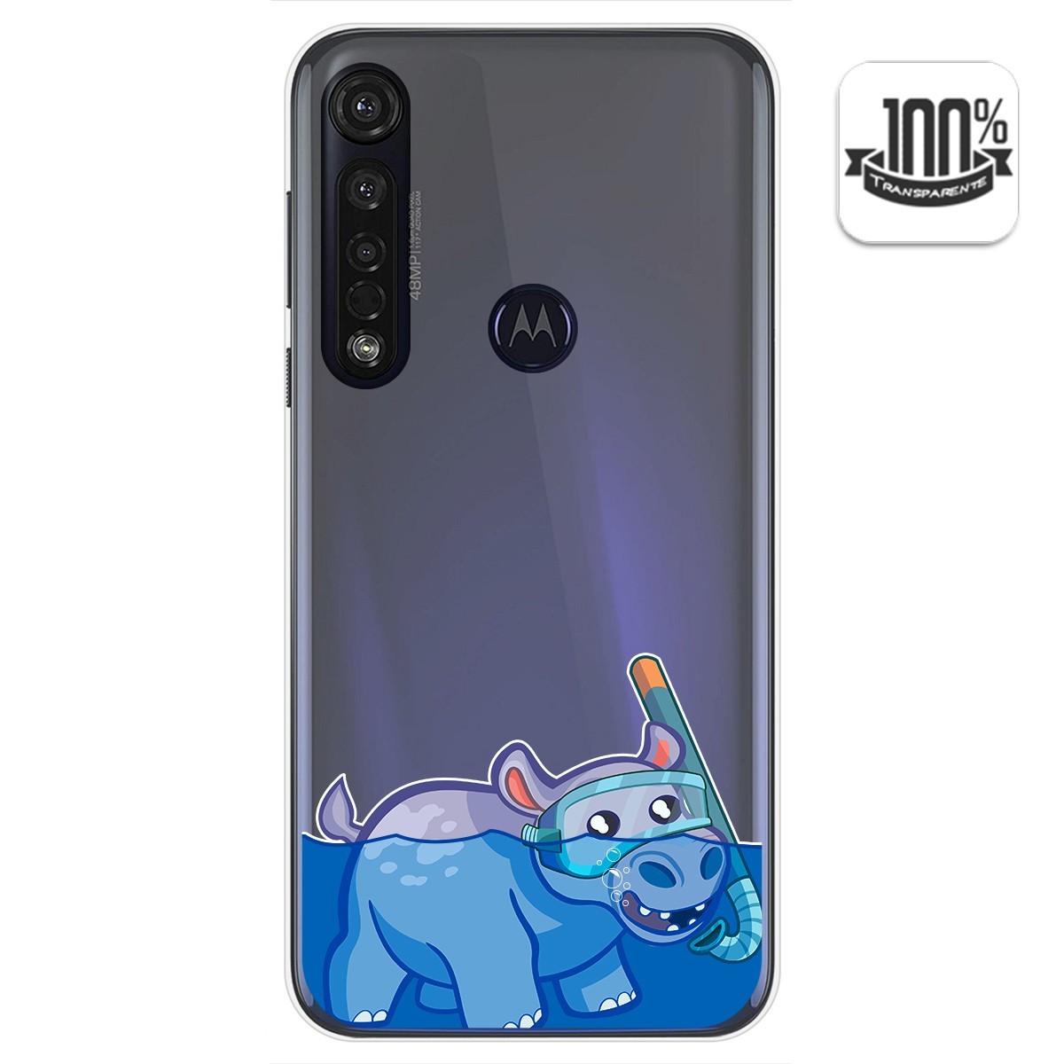 Funda Gel Transparente para Motorola Moto G8 Plus diseño Hipo Dibujos