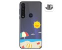 Funda Gel Transparente para Motorola Moto G8 Plus diseño Playa Dibujos