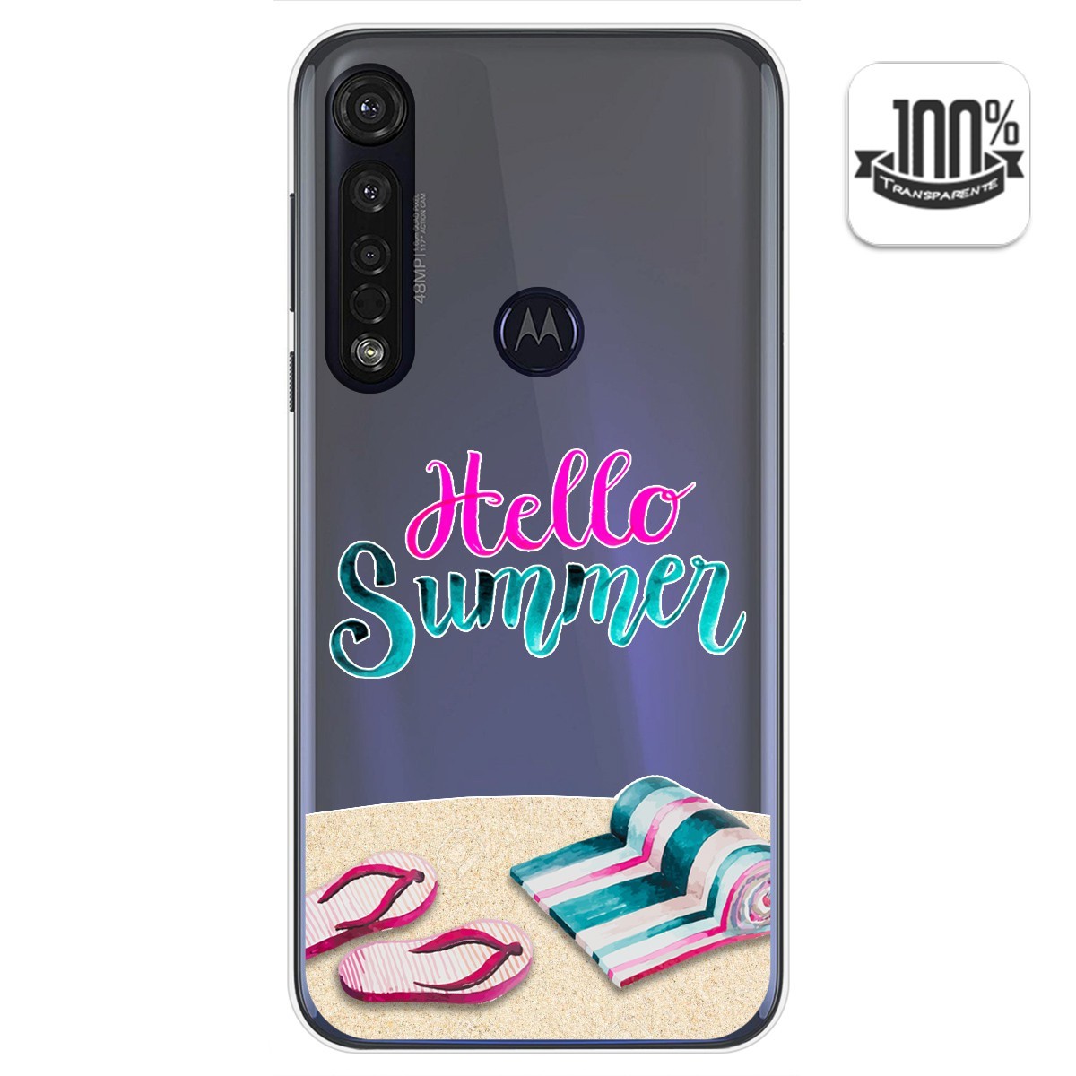 Funda Gel Transparente para Motorola Moto G8 Plus diseño Summer Dibujos