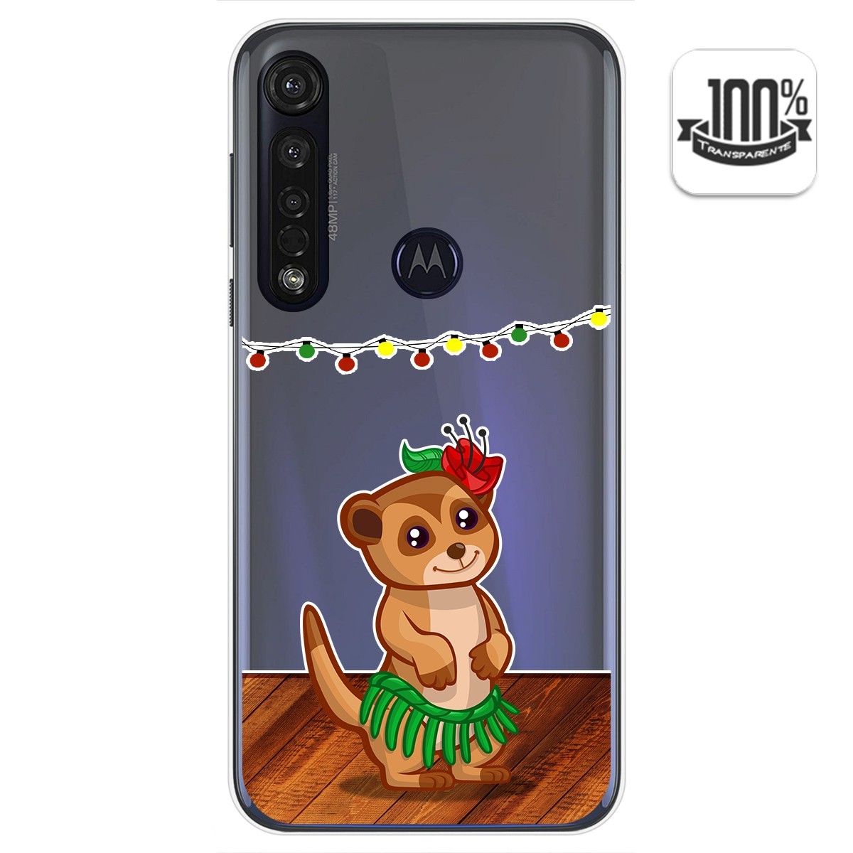 Funda Gel Transparente para Motorola Moto G8 Plus diseño Suricata Dibujos