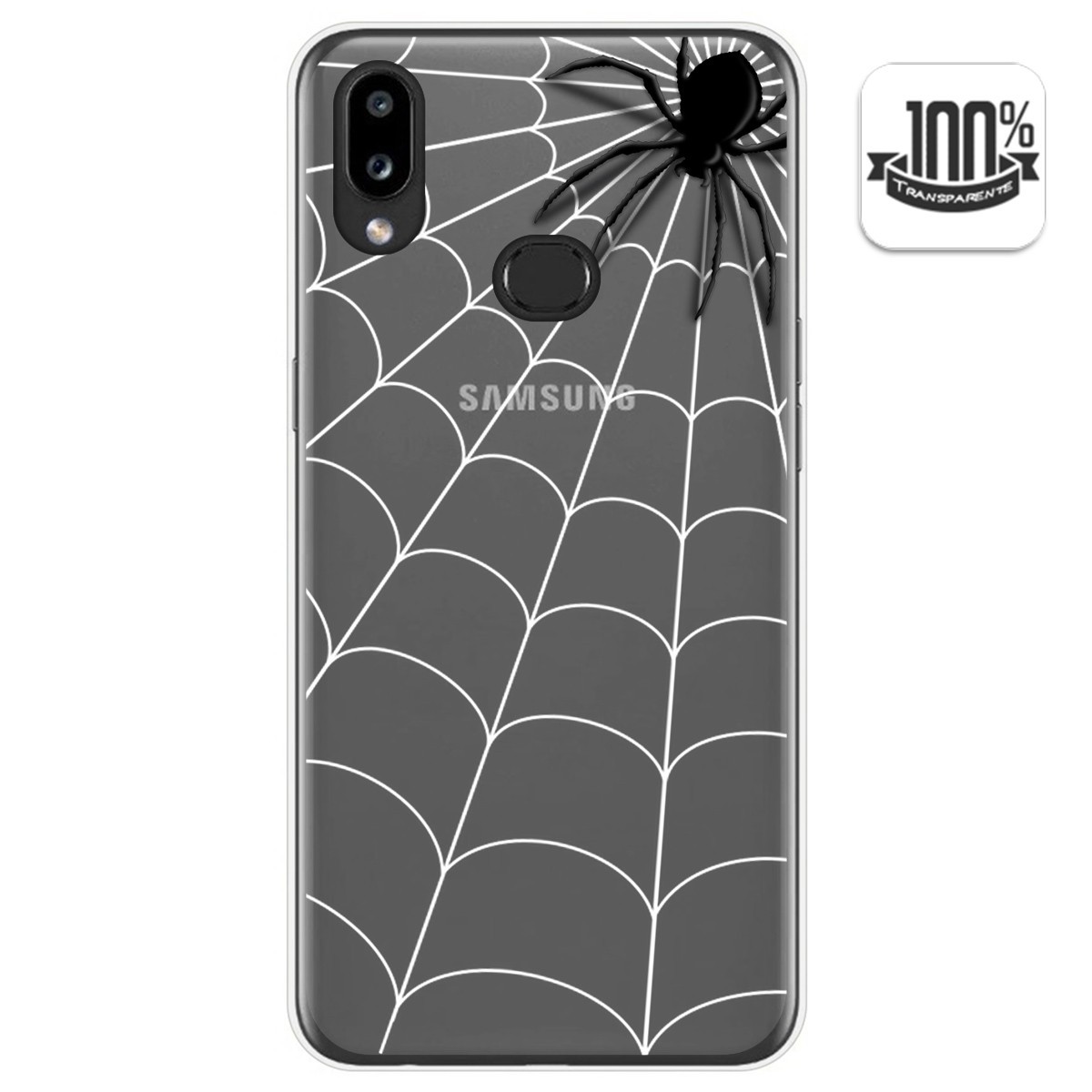 Funda Gel Transparente para Samsung Galaxy A10s diseño Araña Dibujos