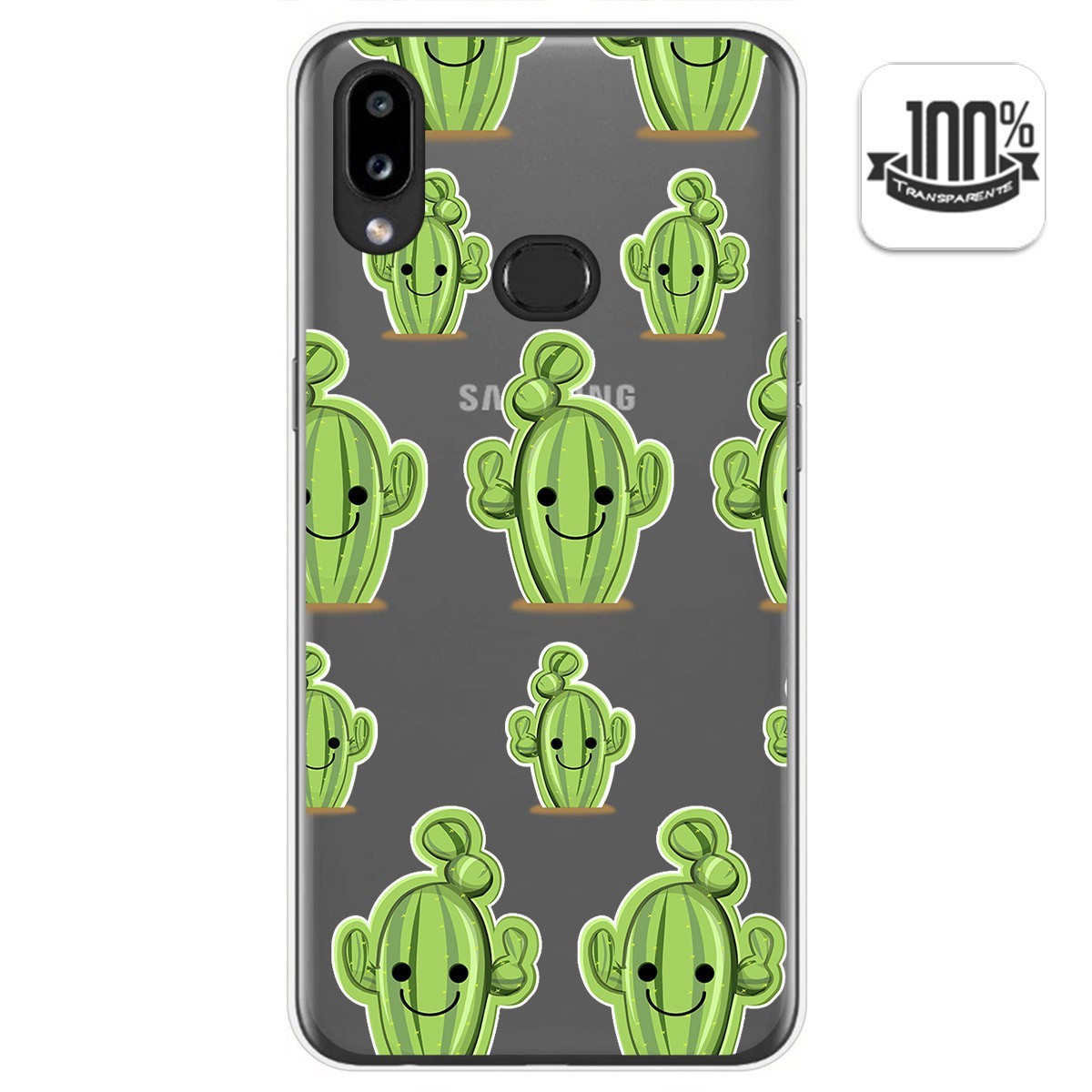 Funda Gel Transparente para Samsung Galaxy A10s diseño Cactus Dibujos
