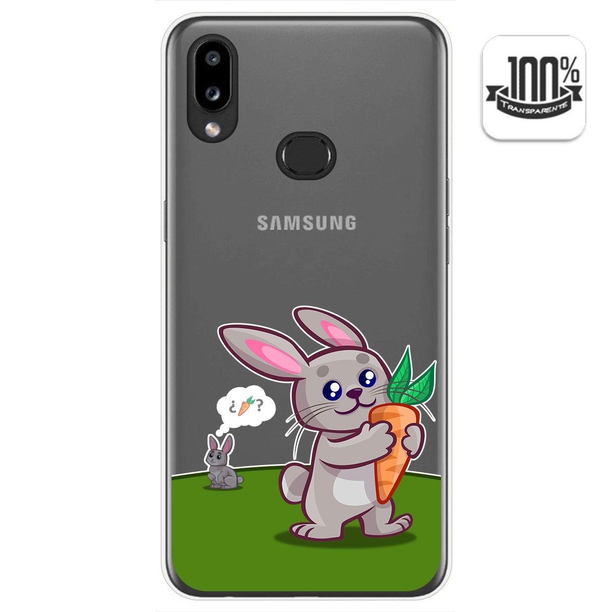 Funda Gel Transparente para Samsung Galaxy A10s diseño Conejo Dibujos