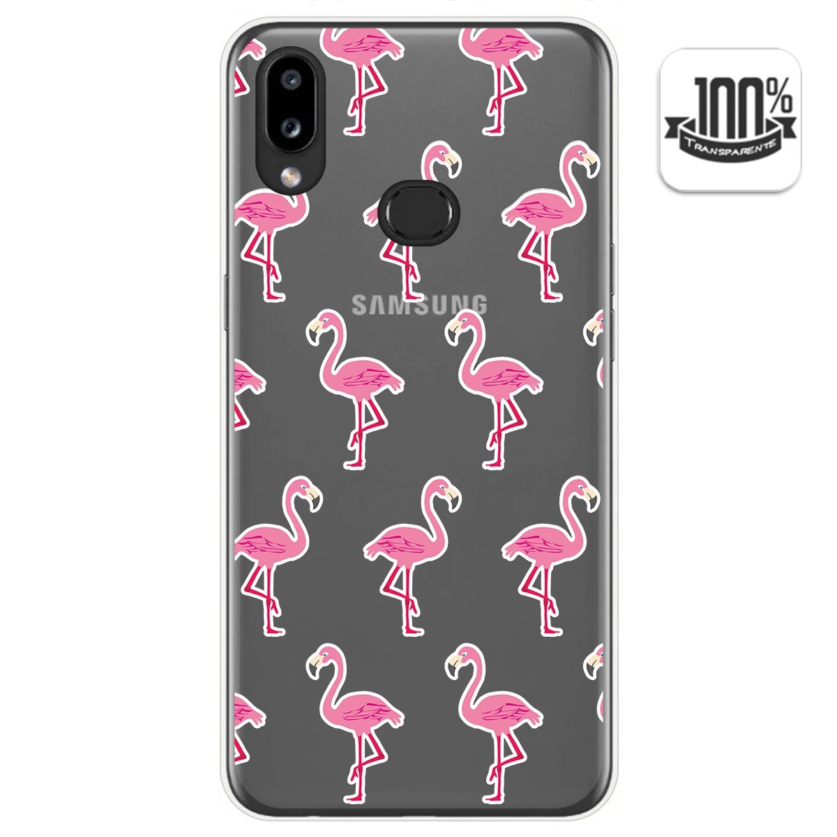 Funda Gel Transparente para Samsung Galaxy A10s diseño Flamenco Dibujos