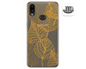 Funda Gel Transparente para Samsung Galaxy A10s diseño Hojas Dibujos